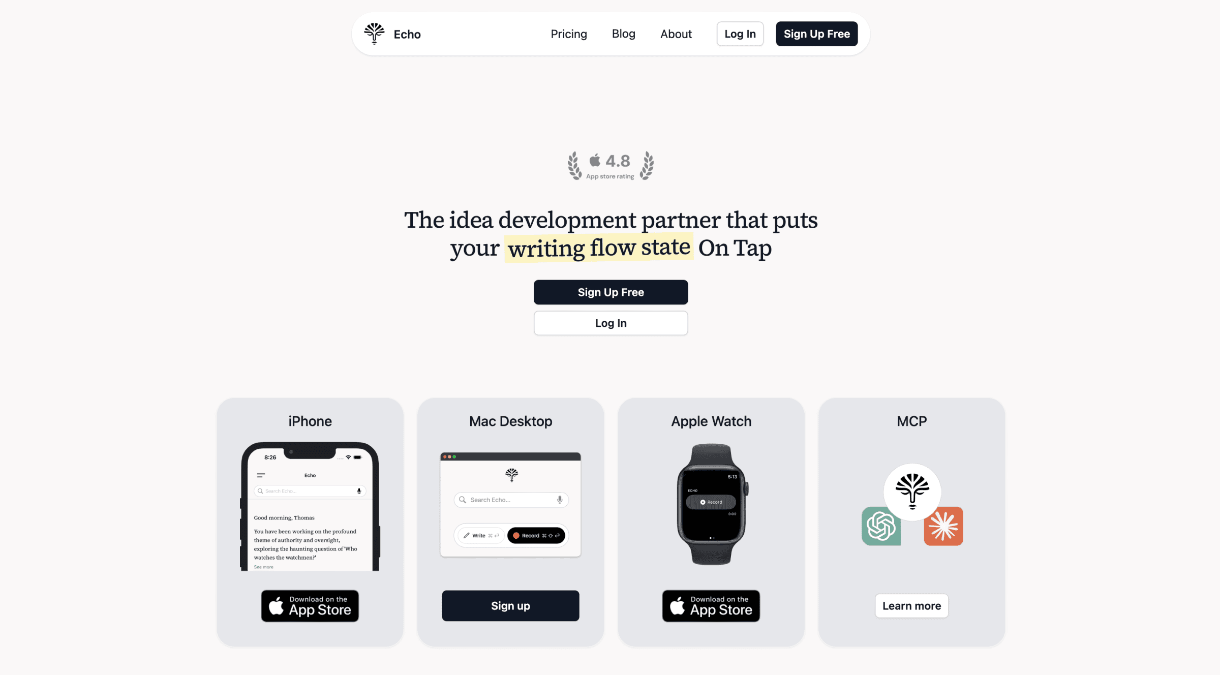 Echo Landing Page 2025